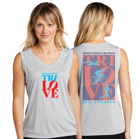 WPT Women's Tech V-Neck Tank -Silver- 2026 Finisher
