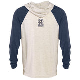 Adult LS Triblend Hooded Tee - Oatmeal / Navy - Tri AC