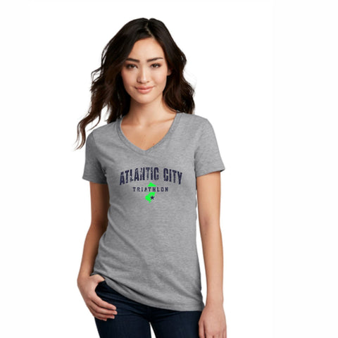 Women's Perfect Blend V Neck Tee - Light Grey Heather - Tri AC