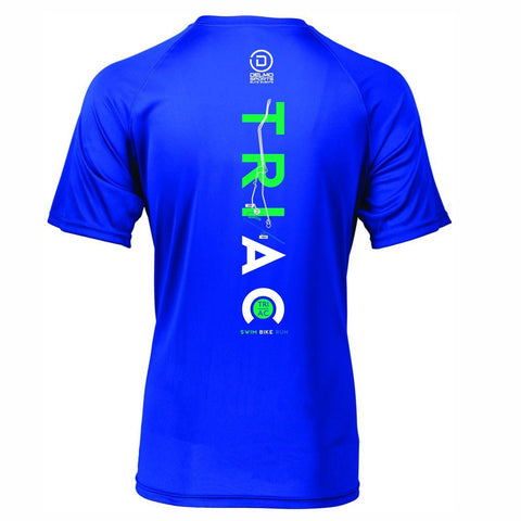 Mens Tech Raglan Tee - Royal - Tri Ac