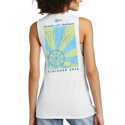 TRIAC Women's Muscle Tank -White- 2026 Finisher