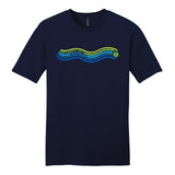 TRIAC Adult Fashion Tee -Heather Navy- Wavy