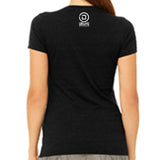 TRI AC Women's SS Cotton Tee -Black Heather- Circle