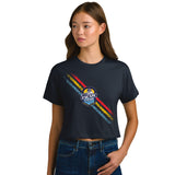 ETC Women's Crop Tee -Midnight Navy- Diagonal