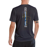 Escape The Cape Tri 2026 Course design. Sustainably-produced technical performance tee - 75% less water, 67% fewer chemicals, and 39% less energy used in production. Item ID depm617412m
