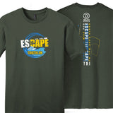 Escape The Cape Tri 2026 Course design. Stylish and comfortable tee, with unisex slimmer fit and shorter sleeves, in a 100% Ringspun combed cotton 4.3 oz/sq.yd. fabric. (Heathers up to 40% poly.) Item ID depm622613n