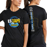 Escape The Cape Tri 2026 Course design. Sustainably-produced technical performance tee - 75% less water, 67% fewer chemicals, and 39% less energy used in production. Item ID depm631112w