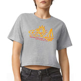 ETC Women's Boxy Midi Tee -Heather Grey- Sunrise