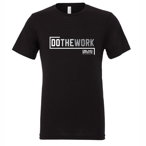 DelmoSports 'Do the Work' Women's SS Lifestyle Tee - Black