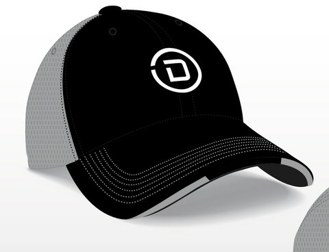 DelMoSports Mesh Trucker - Black / Grey