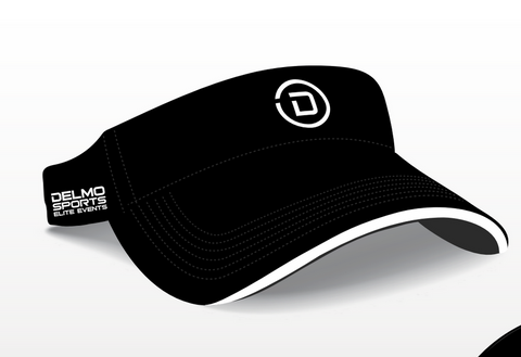 DelMoSports Visor - Black / White