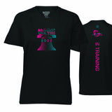 Women's Philly Tri '2022 In Training' Design Women's SS Tech V-Neck Tee - Black