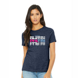 WPT Women's Relaxed Tee -Heather Navy- Repeat