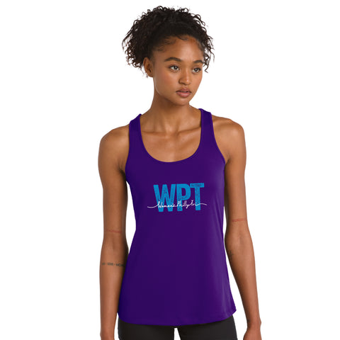 WPT Women's Tech Singlet -Purple- Script