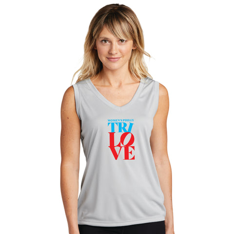WPT Women's Tech V-Neck Tank -Silver- 2026 Finisher