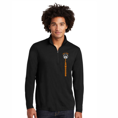 Tri the Wildwoods Left Chest Print Men's TriBlend 1/4 Zip