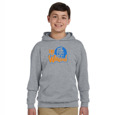 TRI the WILDWOODS Youth Fleece Hoody - Athletic Heather - Chair