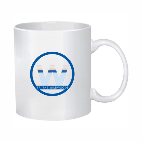 TRI the WILDWOODS Mug - 12 oz White - Logo