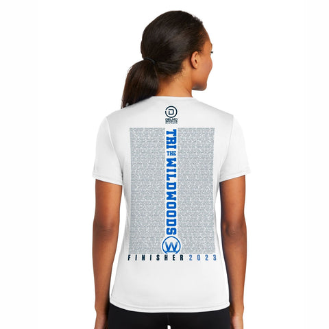 Tri the Wildwoods Women's Tech Tee -White- 2023 Names