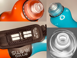 Swivel Bottle- Orange/Turquoise