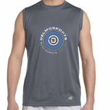 DelMoSports: 'Hub' Men's Sleeveless Tech Tank - Gravel - by New Balance