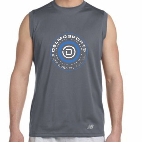 DelMoSports: 'Hub' Men's Sleeveless Tech Tank - Gravel - by New Balance