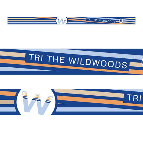 DelMoSports Wildwoods: 'Event Logo' Tech Headband - Blue / Stripes