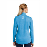 Womens Tech Triblend 1/4 Zip - Pond Blue - Tri Ac