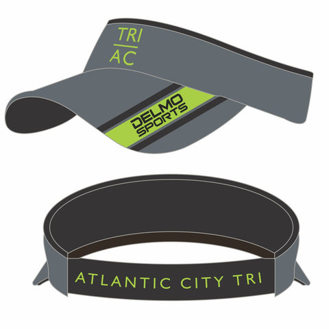 TRI AC Tech Elastic Band Visor -Grey / Green