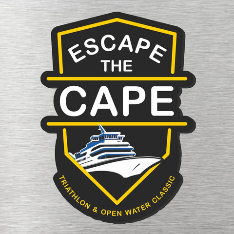 Escape the Cape Die Cut Magnet - Black Shield