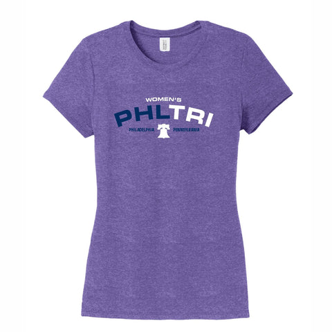 Women's Philly Tri Women's Triblend Tee - Purple - Arch