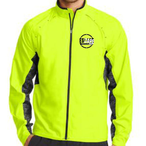 DelMoSports Escape the Cape Tri: 'ETC-EMB' Men's Water-Resistant Full Zip Reflective Jacket - Pace Yellow - by OGIO