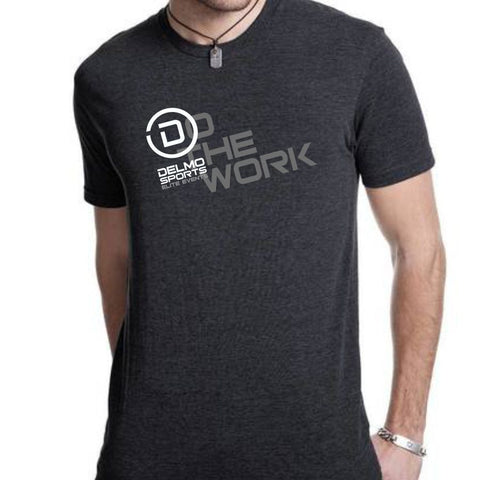 DelMoSports: 'Do the Work' Men's SS Tri-Blend Tee - Vintage Black - by Next Level