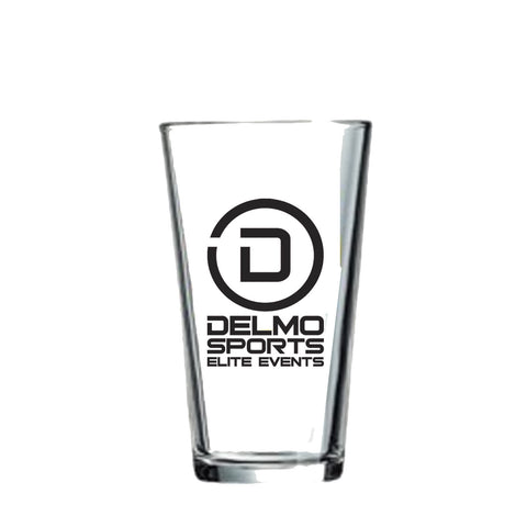 DelMoSports: 'Delmo Logo' Pint Glass - Clear